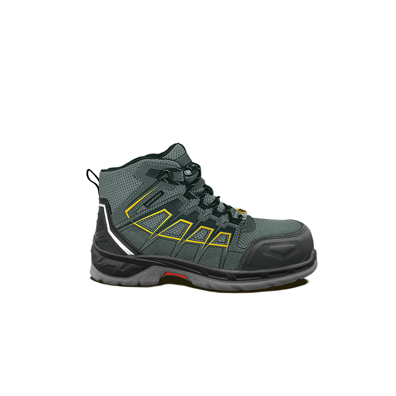 Waterproof Safety Boot, 122 GREY LACE UP MID CUT SHOE, WaterProof safety shoes, oscar safety shoes 122, oscar 122