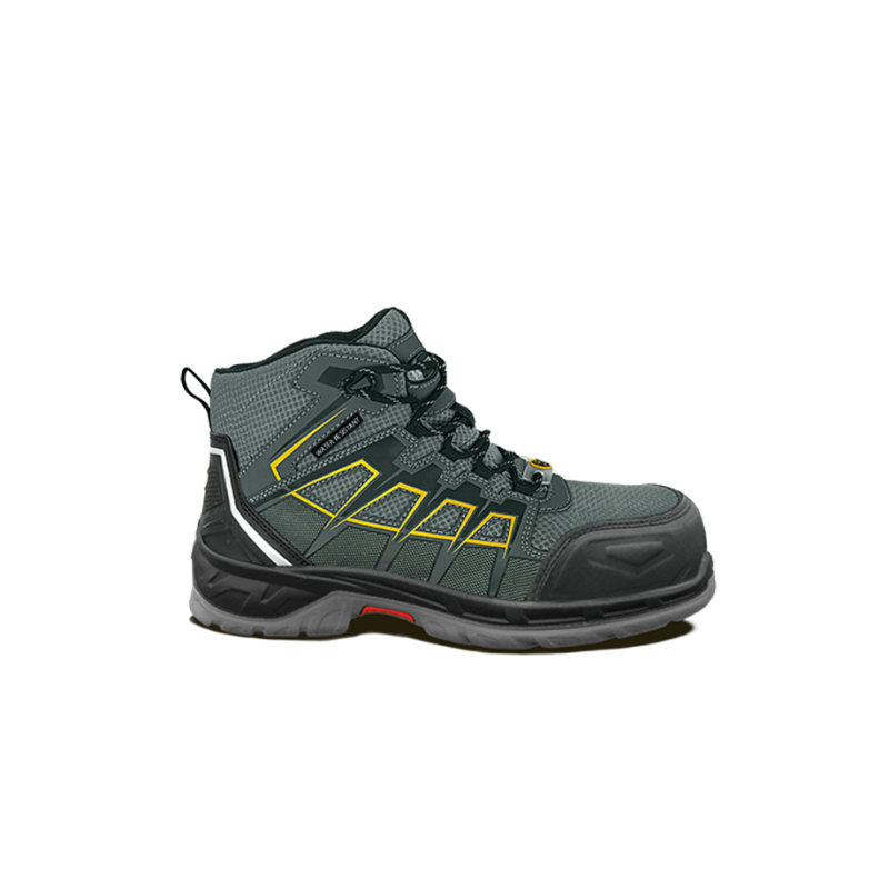 Waterproof Safety Boot, 122 GREY LACE UP MID CUT SHOE, WaterProof safety shoes, oscar safety shoes 122, oscar 122